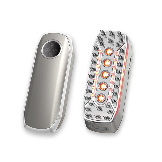 Advanced 4-in-1 Hair Growth Comb with LLLT, RF, EMS & Vibration Massage(White)