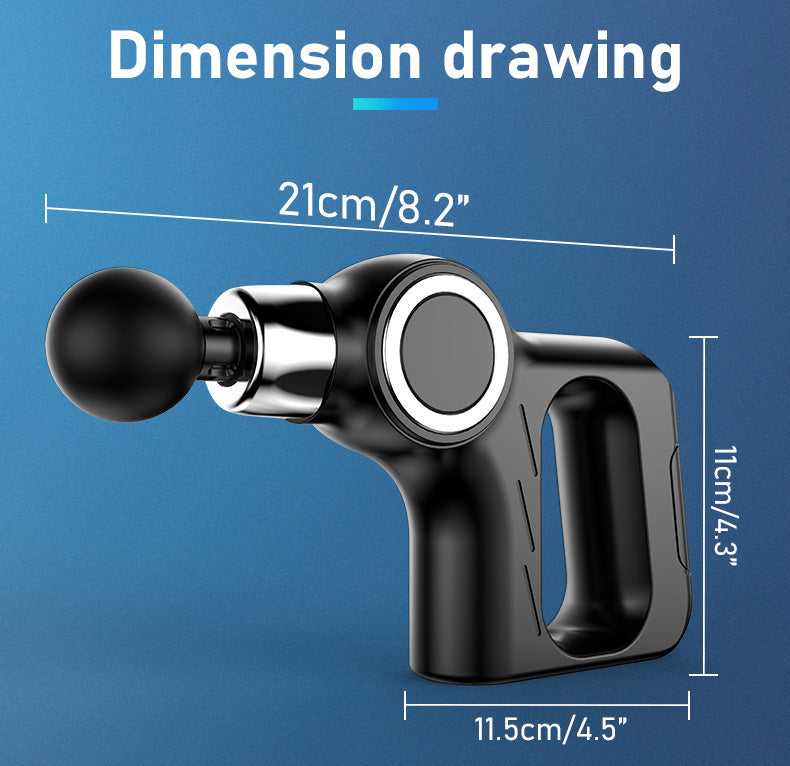 Professional Deep Tissue Percussion Massage Gun - 30 Speeds, 6 Heads & LCD Touch Screen(grey)