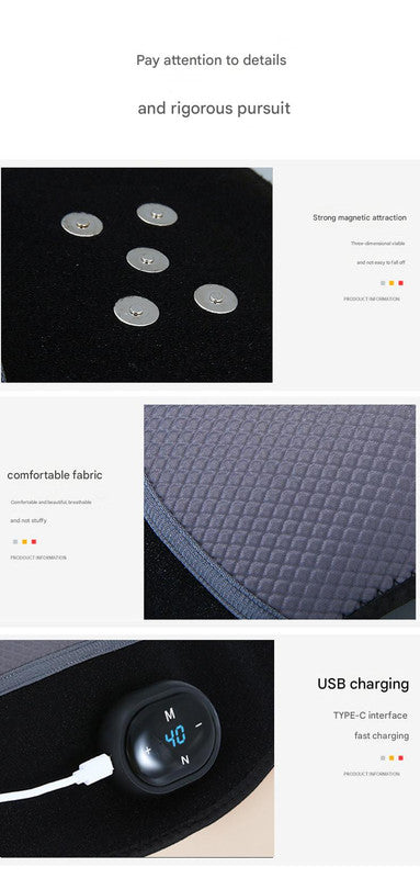 Rechargeable Heated Knee Massager Brace with Vibration & Adjustable Straps(Black)