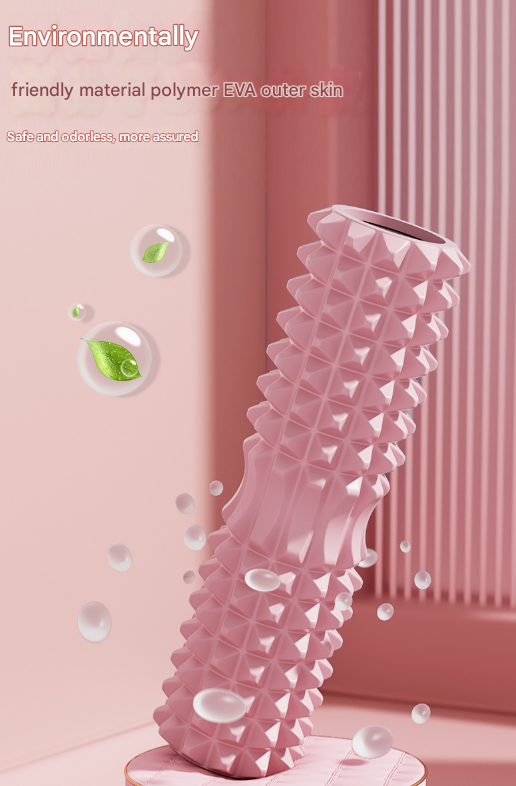 Blue High-Density 3D Trigger Point Foam Roller - Solid Core Massager for Deep Tissue Muscle Recovery & Yoga