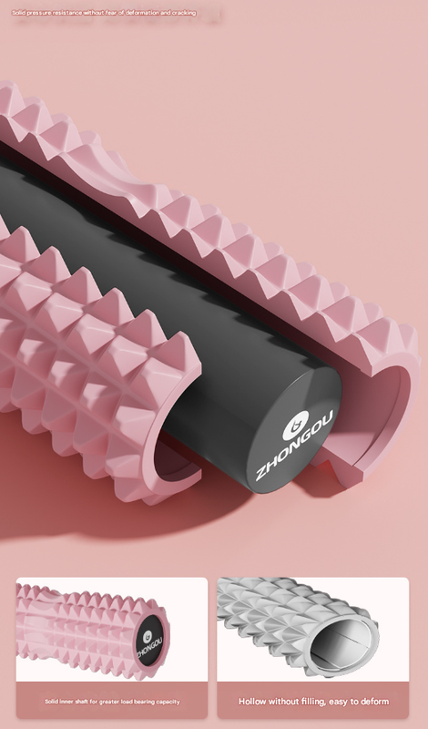 Black High-Density 3D Trigger Point Foam Roller - Solid Core Massager for Deep Tissue Muscle Recovery & Yoga