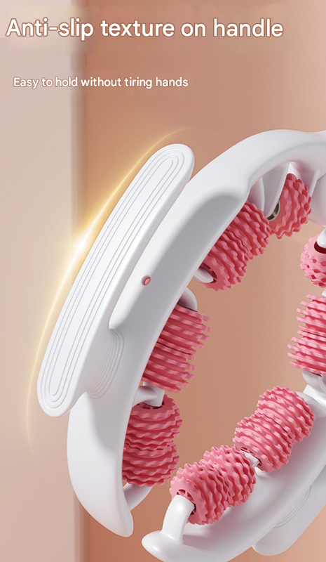 Pink U-Shape 360 Degree Massage Roller - Multi-Functional Leg, Arm & Neck Massager for Muscle Relief & Recovery