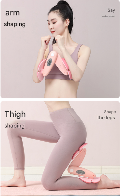 Grey Smart Kegel & Thigh Master with Digital Counter - Adjustable Pelvic Floor Trainer for Women's Home Workout