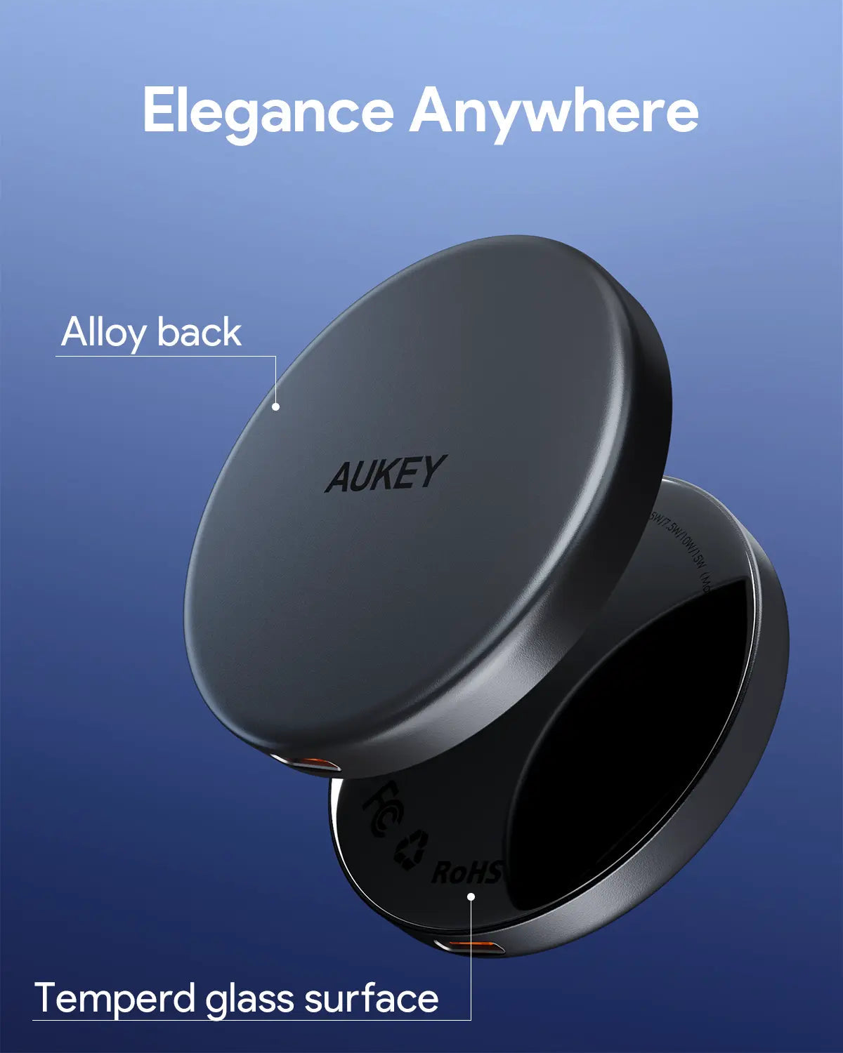 Aukey Magfusion Aura Qi2 Magnetic Fast Wireless Charger (LC-MC10)