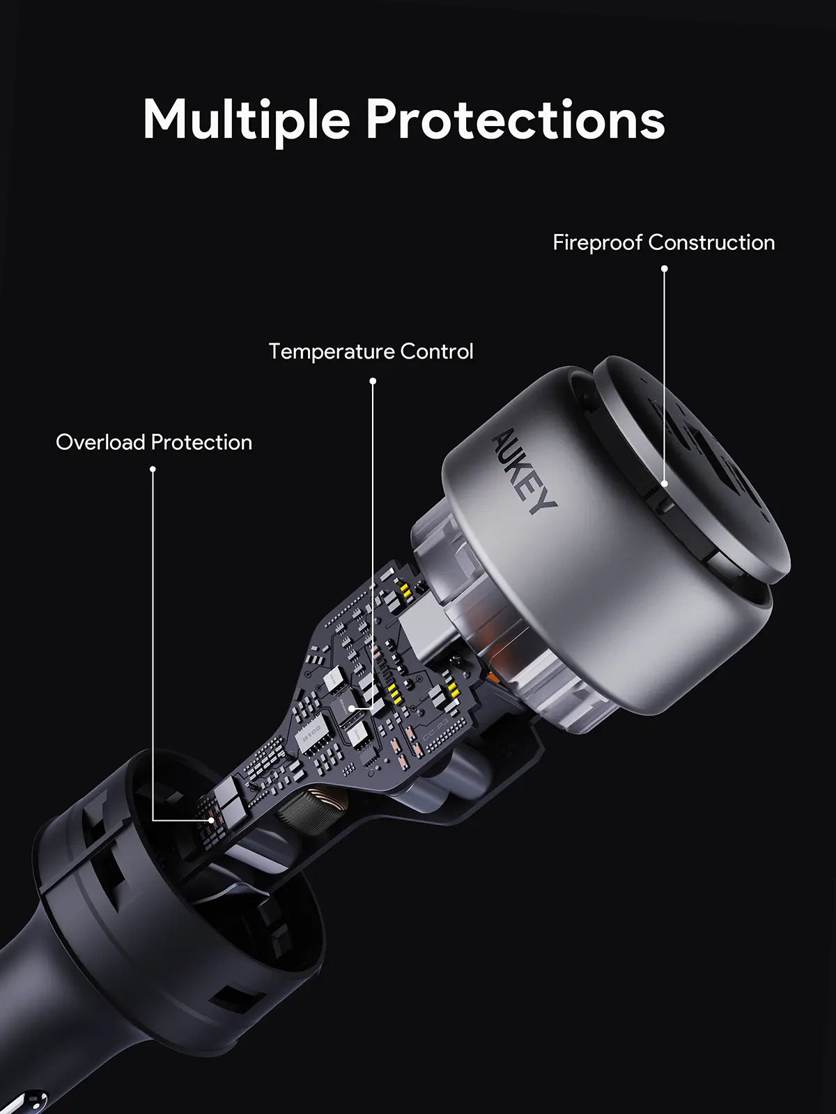 Aukey Pathfinder Mix 3 66W Fast Charging Car Charger (CC-P1)