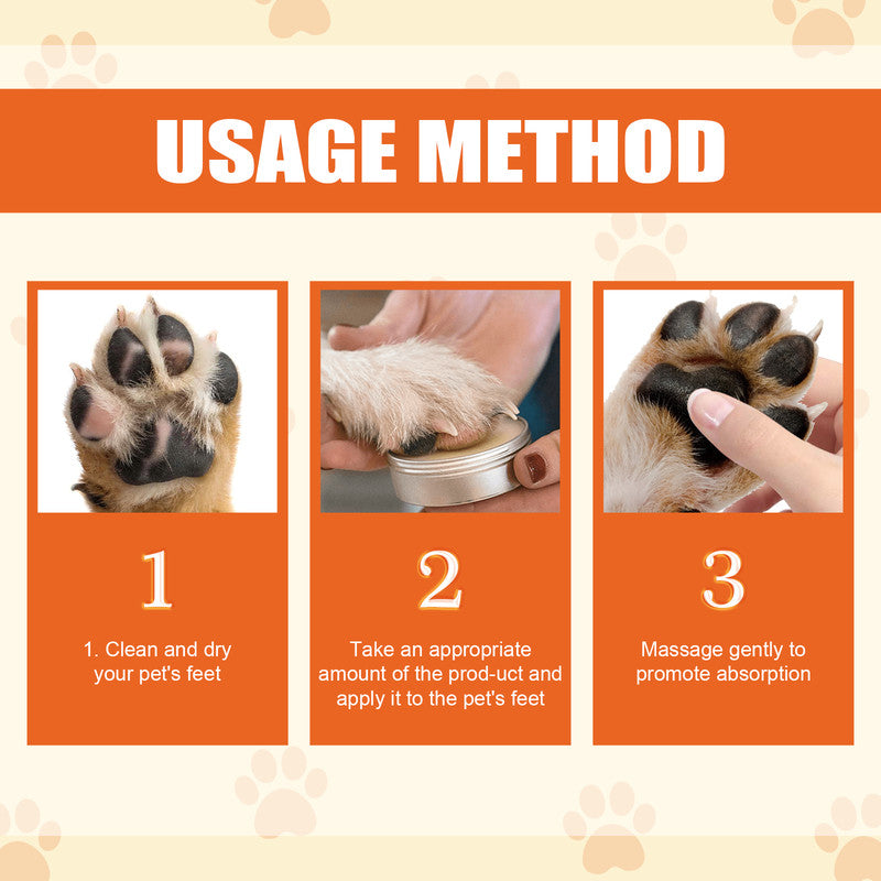 Yegbong Pet Moisturizing Paw Care Cream, Cats And Dogs Universal Moisturizing Feet Soles Meat Pad Cracked Care Cream