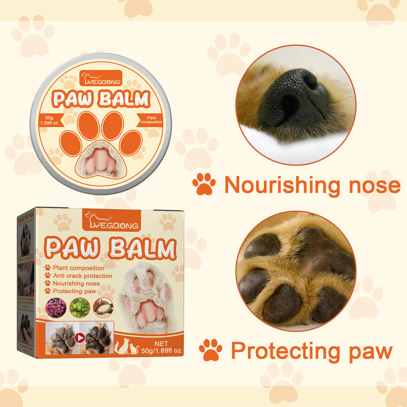 Yegbong Pet Moisturizing Paw Care Cream, Cats And Dogs Universal Moisturizing Feet Soles Meat Pad Cracked Care Cream