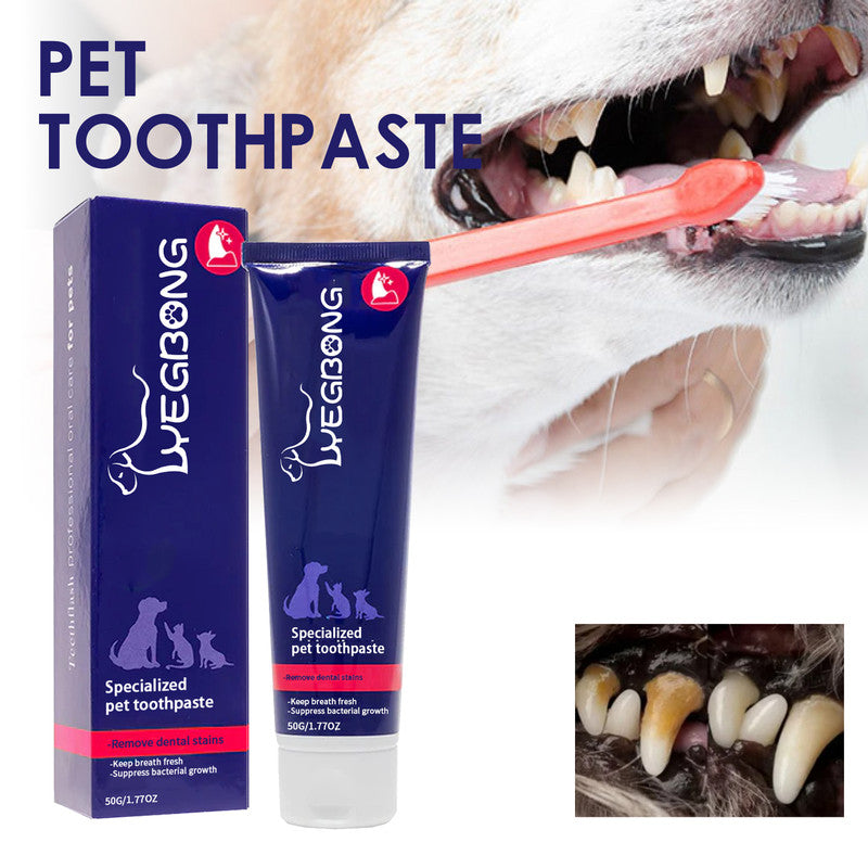 Yegbong Pet Oral Cleaning Paste, Cat and Dog Cleaning Oral Malodour, Tartar, and Stains, Whitening Tooth