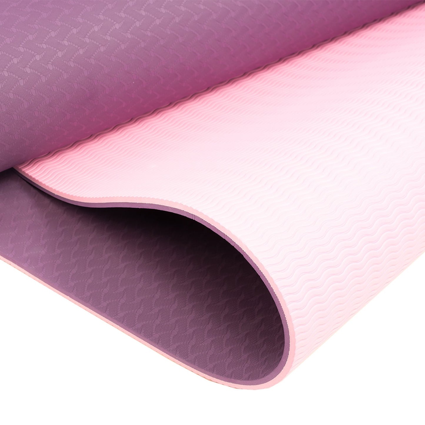 Powertrain TPE Yoga Exercise Mat Home Gym Pilates Fitness 8mm Thick in Dark Purple