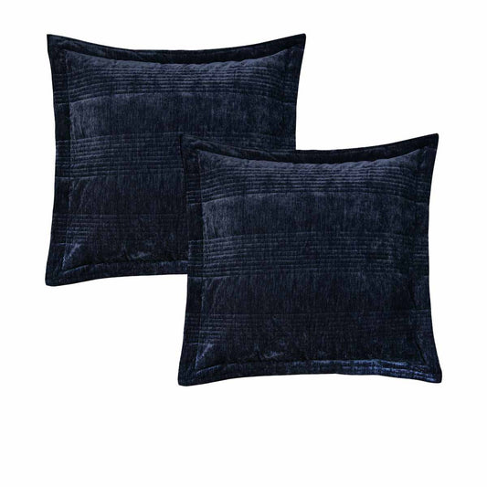 Bianca Pair of Cyrano Indigo European Pillowcases 65 x 65cm