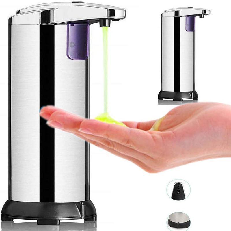 Automatic Soap Liquid Dispenser Handsfree Touchless IR Sensor Hand Wash Steel