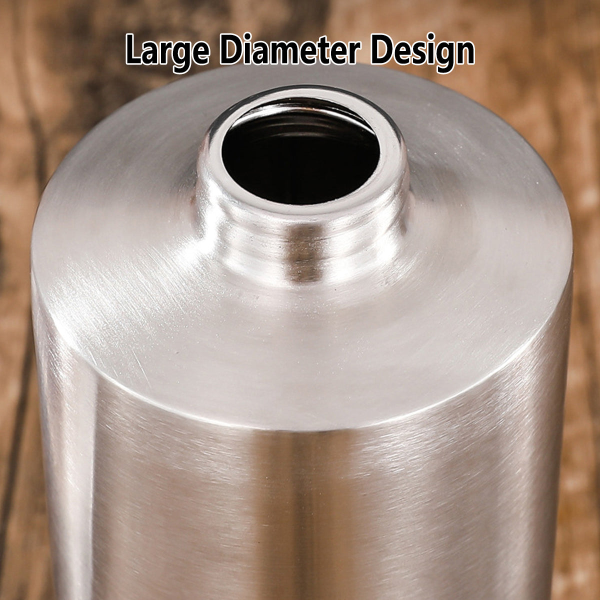 Soap Dispenser 500ml Stainless Steel Pump Silver Bathroom Liquid Container