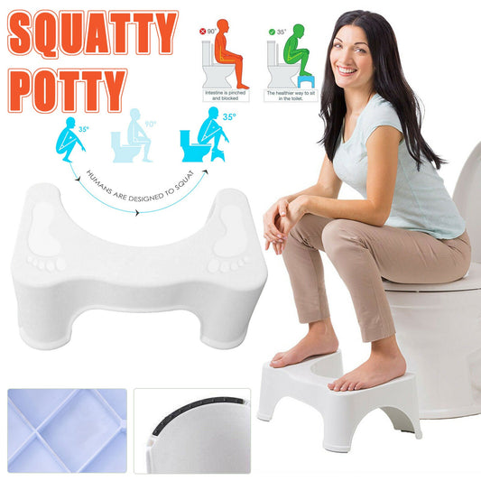 1X Sit And Squat Squatty Potty Stool Non-Slip Toilet Stools Healthy