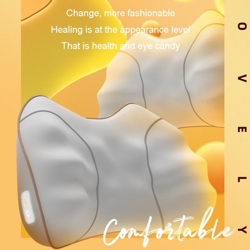 Portable Lumbar And Neck Massager For Car Gray Charging Model - Wired Model Gray