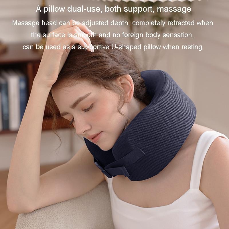 U-Shape Neck Massager With Hot Compress Navy