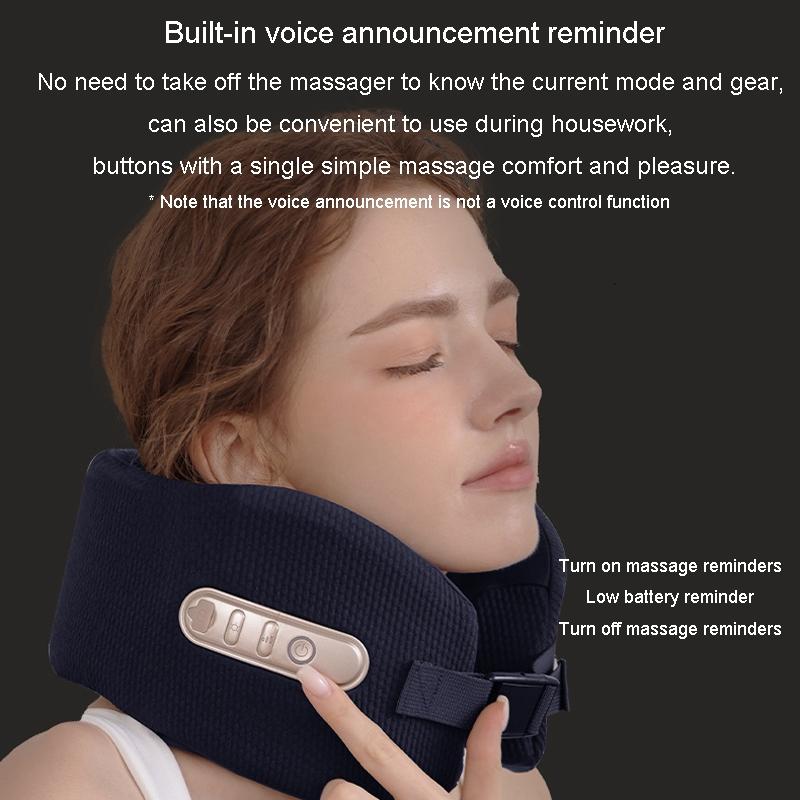 U-Shape Neck Massager With Hot Compress Navy