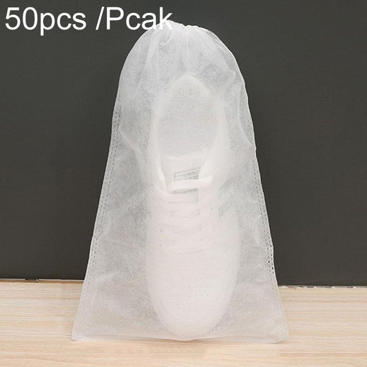 50 Pcs Thickened Non Woven Shoe Storage Bag Portable & Sunscreen - 50Pcs /Pack 24X38Cm Small