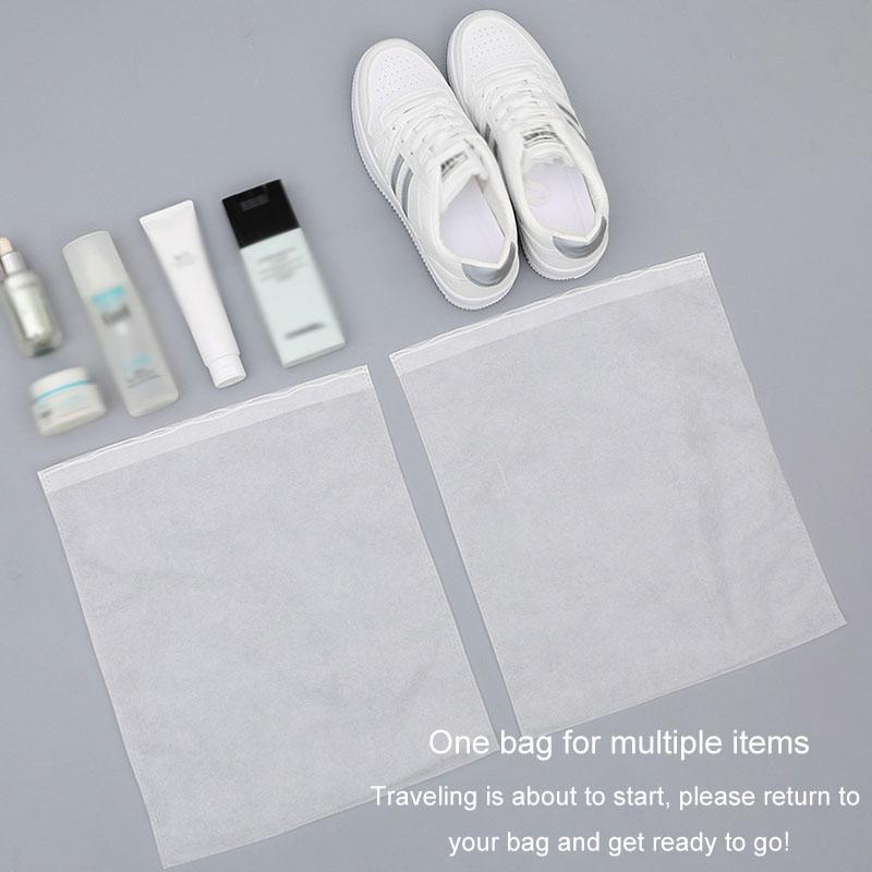 50 Pcs Thickened Non Woven Shoe Storage Bag Portable & Sunscreen - 50Pcs /Pack 24X38Cm Small