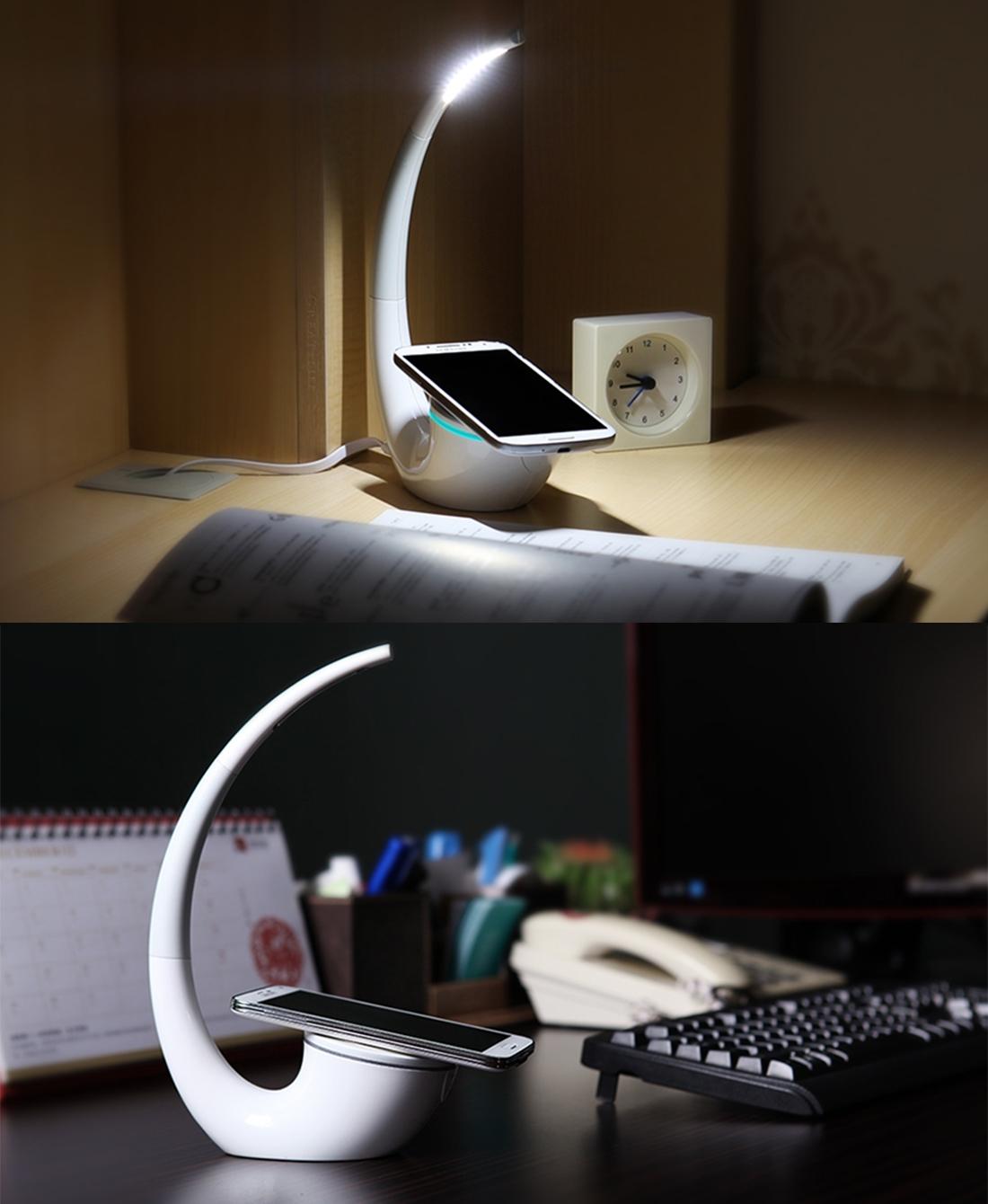 2 In 1 Wireless Charger & Led Light With Usb Port