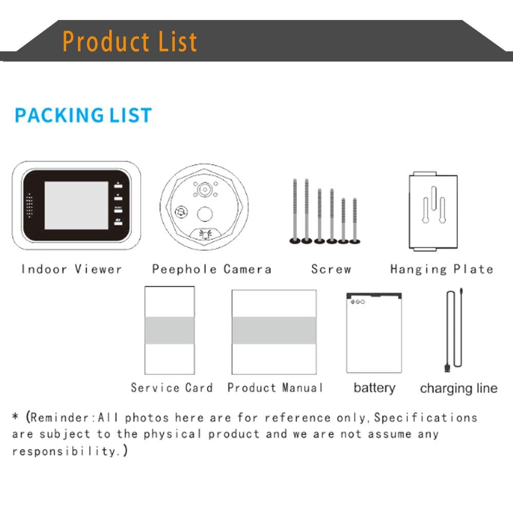 2.4 Colour Screen Security Camera With Night Vision & Motion Detection - Supports 32Gb Tf Card