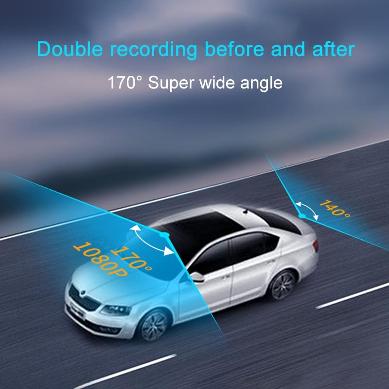 Hd Dual Camera Car Recorder with Infrared Night Vision - F9