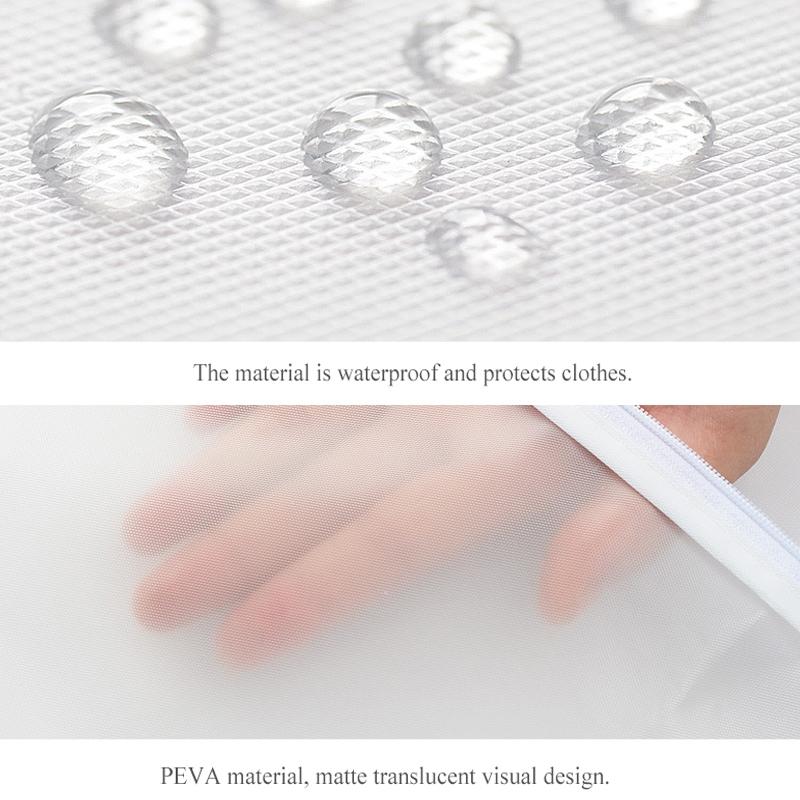 2-pack Hanging Garment Storage Bags with Zipper - Clear