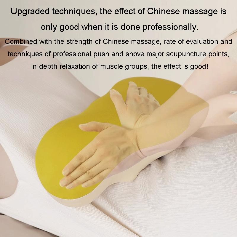 Multi-Function Lumbar Massager Hot Waist Massage Pillow Gray - Charging Model Yellow