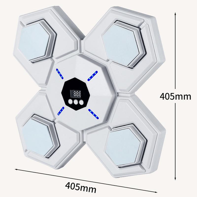 Rechargeable Bluetooth Boxing Machine With Adult & Child Gloves - Blue - With Adult Gloves Pink Blue