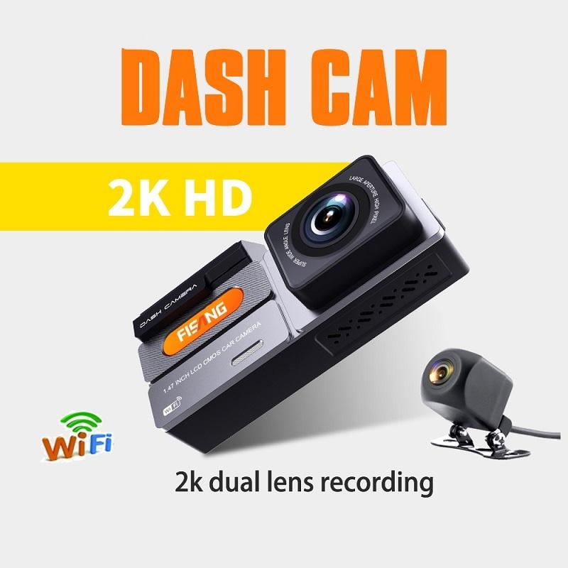 High Definition Car Wifi Dash Cam with Night Vision - 2k - Single Recording 2K