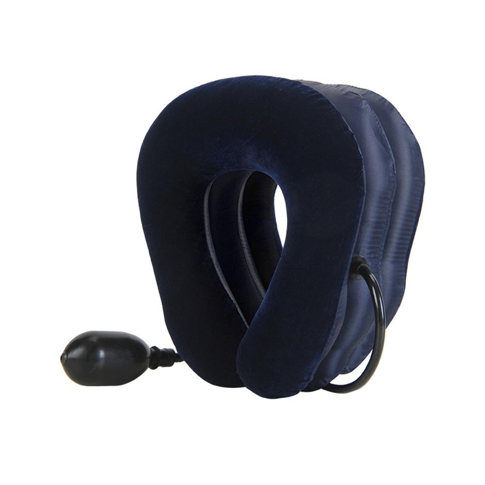 Soft Inflatable Neck Traction Device For Pain Relief Dark Blue