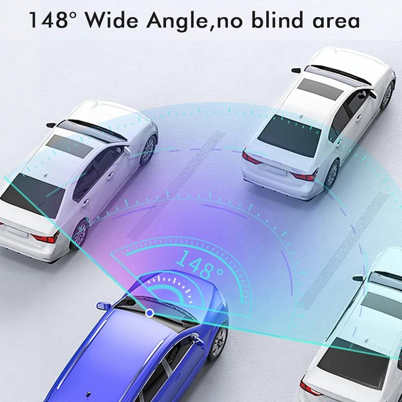 Large 9.66 Dual-record Driving Recorder with 2k Touch Screen and Parking Video Reversing Image