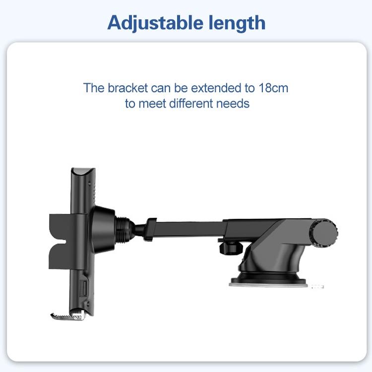 Wireless 10w Fast Charge Car Phone Holder with Voice Broadcast - Automatic