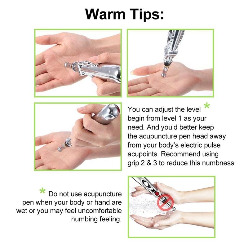 5-Head Electronic Acupuncture Pen Circulating Energy & Pain Relief Home Use