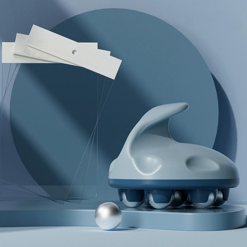 Blue Steel Ball Abdominal Massager For Calf Muscle Relaxation Meridian Massage Tool