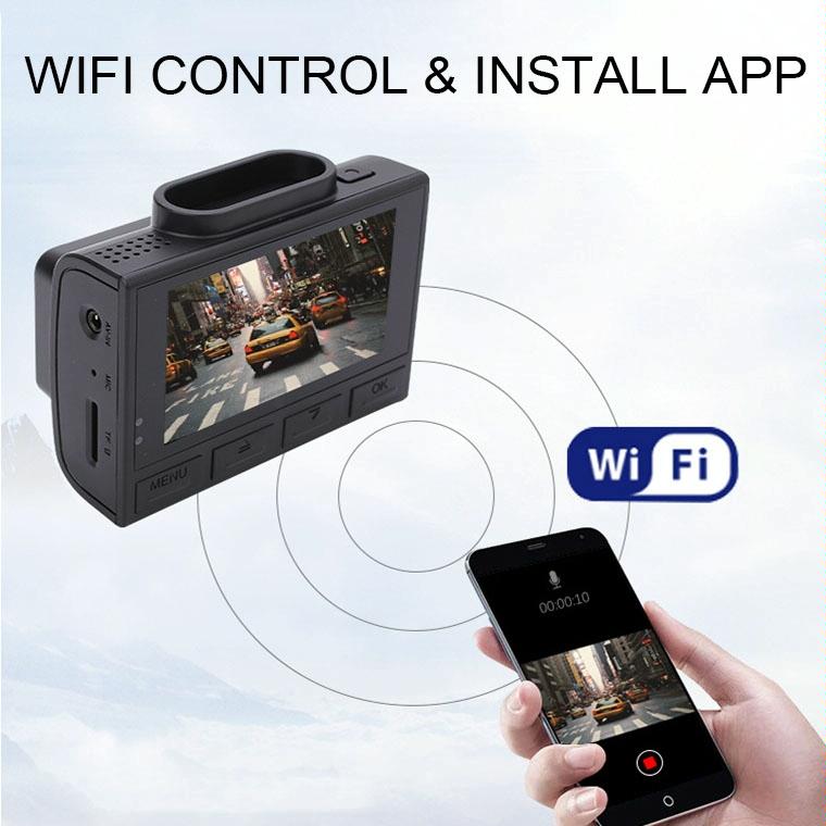 Hd Dual Recording Car Driving Recorder with Wifi & Gps Function - M200