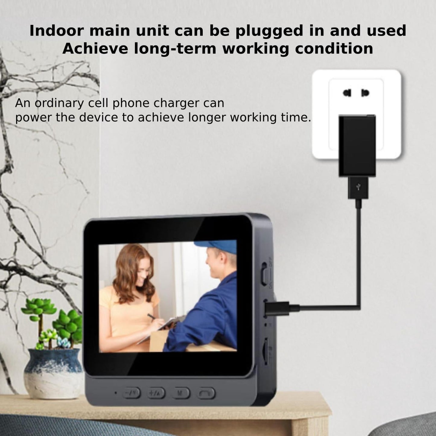 2.4G Wireless Doorbell With 4.3 Ips Screen And Night Vision Camera