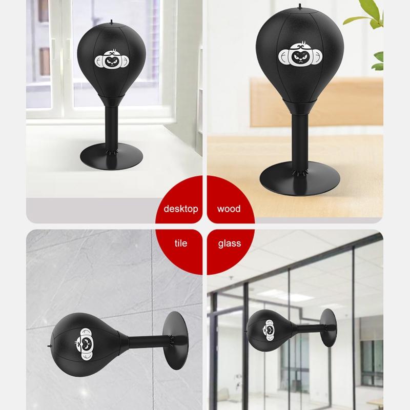 Desktop Speed Ball For Boxing Training - Bear Design With Gloves & Pump - Bear+Children Gloves+Pump