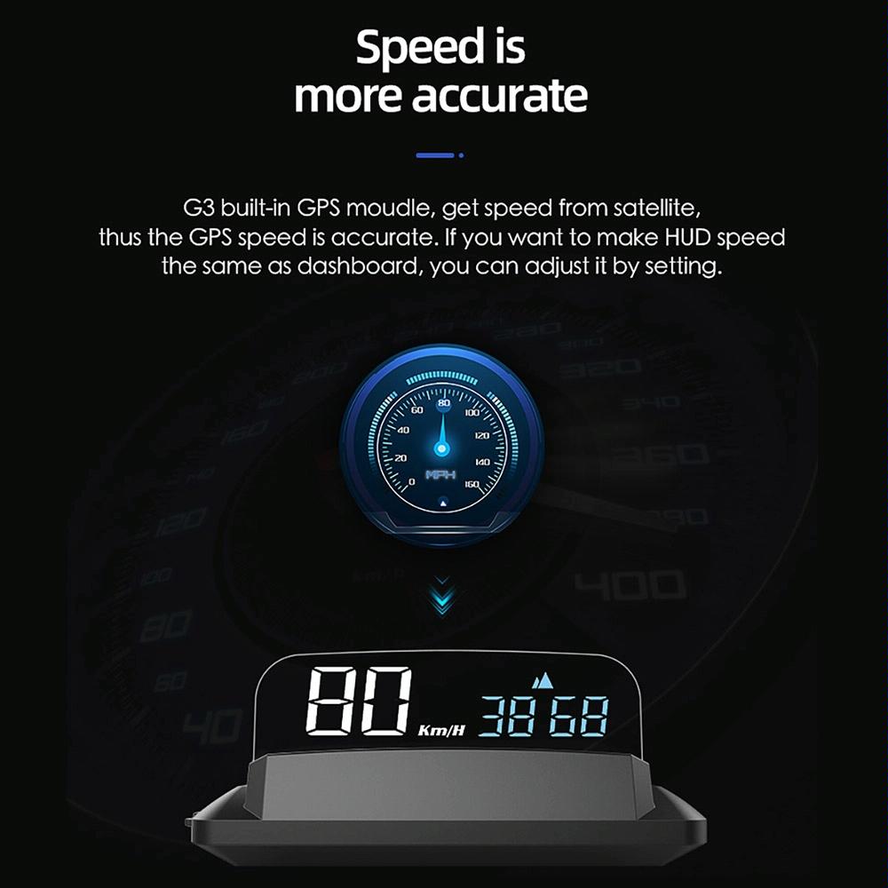 3.5 Inch Car Gps Hud Display Speed Time Distance