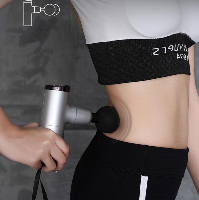 Electric Shock Muscle Massage Gun - Silver Pocket