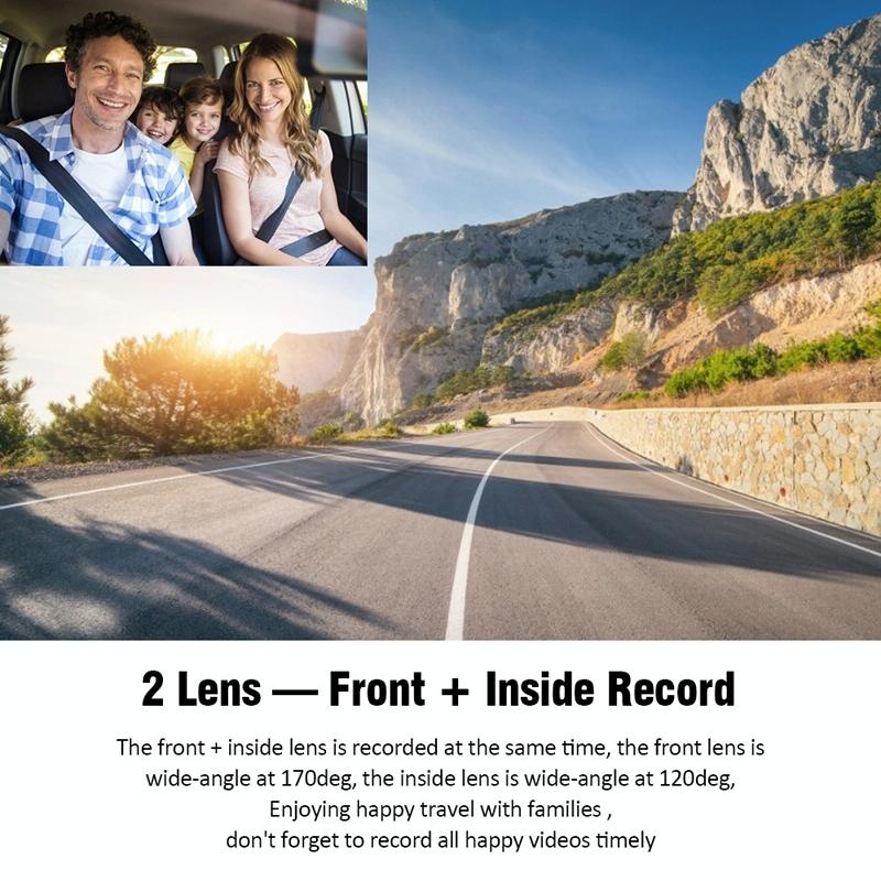 1080p Hd Multi-language Driving Recorder with 3 Lenses