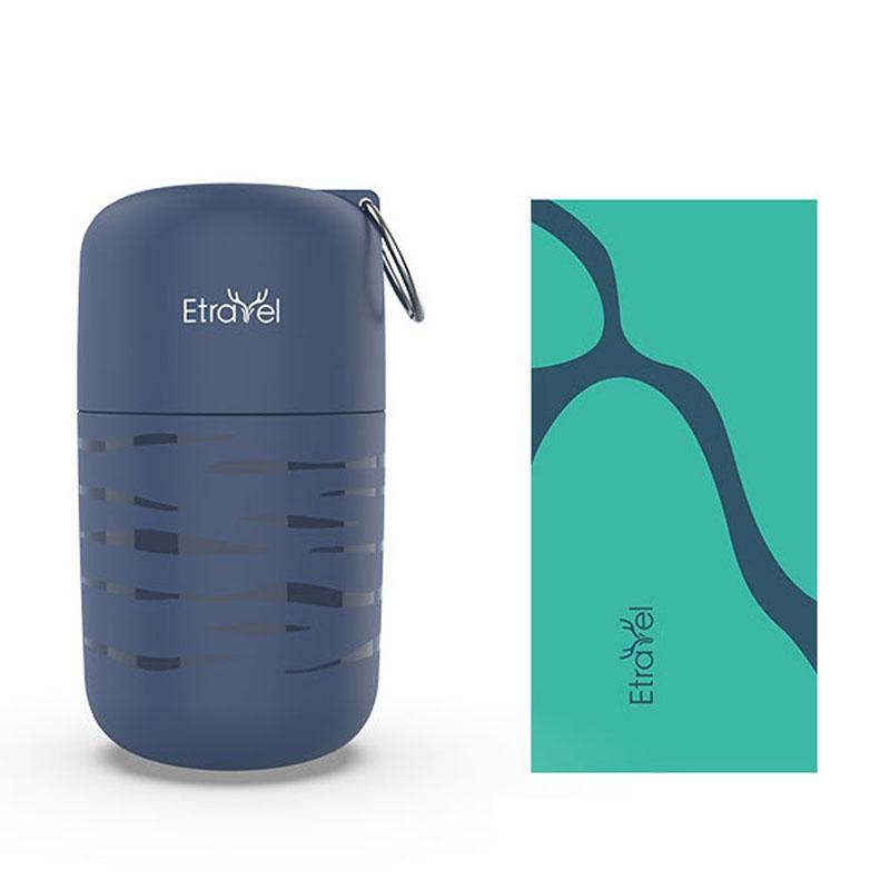 Large Double-sided Fleece Bath Towel - Quick-drying Navy