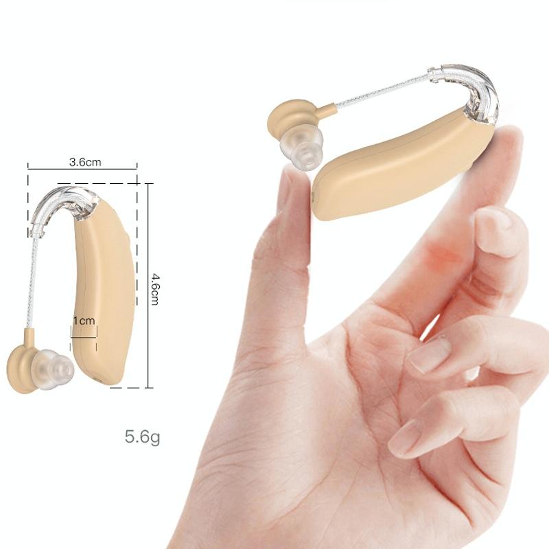 Rechargeable Hearing Aid Amplifier With Charging Pod Skin / White