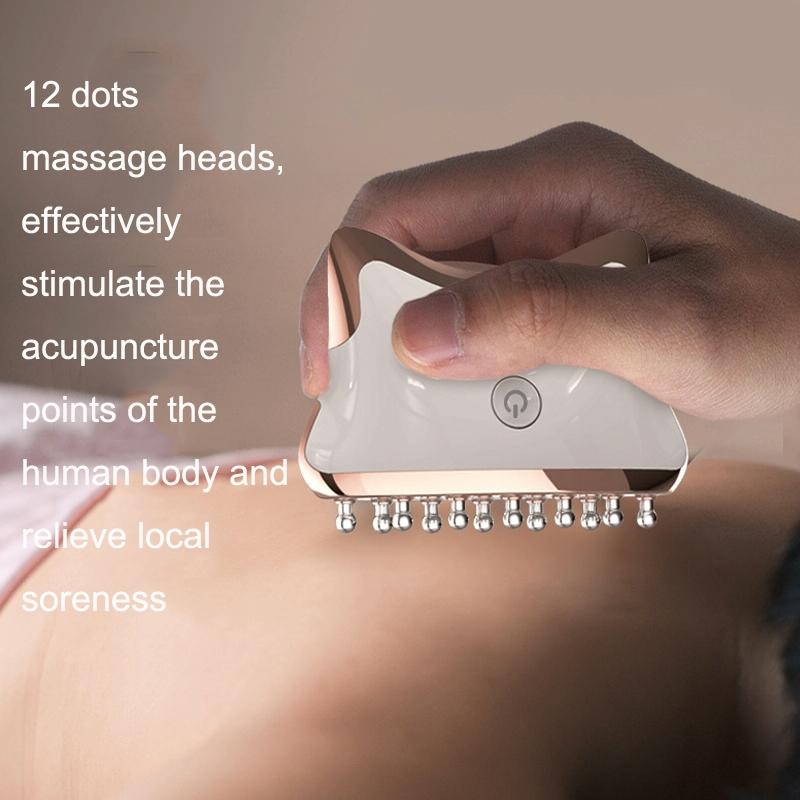 Colour Light Meridian Dredging Massager Sm-2102 - White Gold