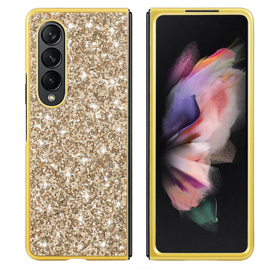 For Samsung Galaxy Z Fold4 5G Glitter Tpu Shockproof Case - Gold