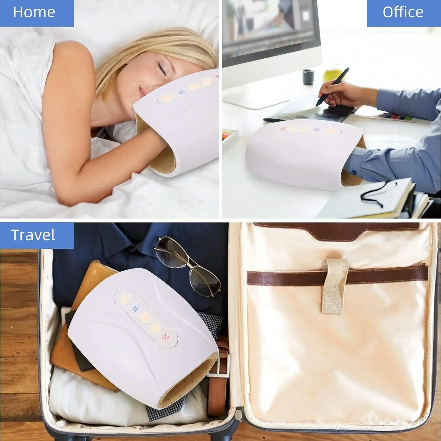 Hand Massager With Heat 3 Intensity Levels Convex Point Massage