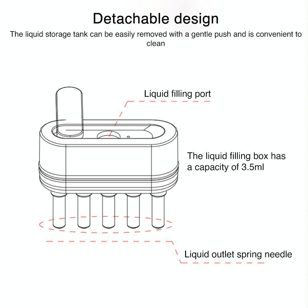 Kd3806 Ems Micro-Current Hair Care Comb - White