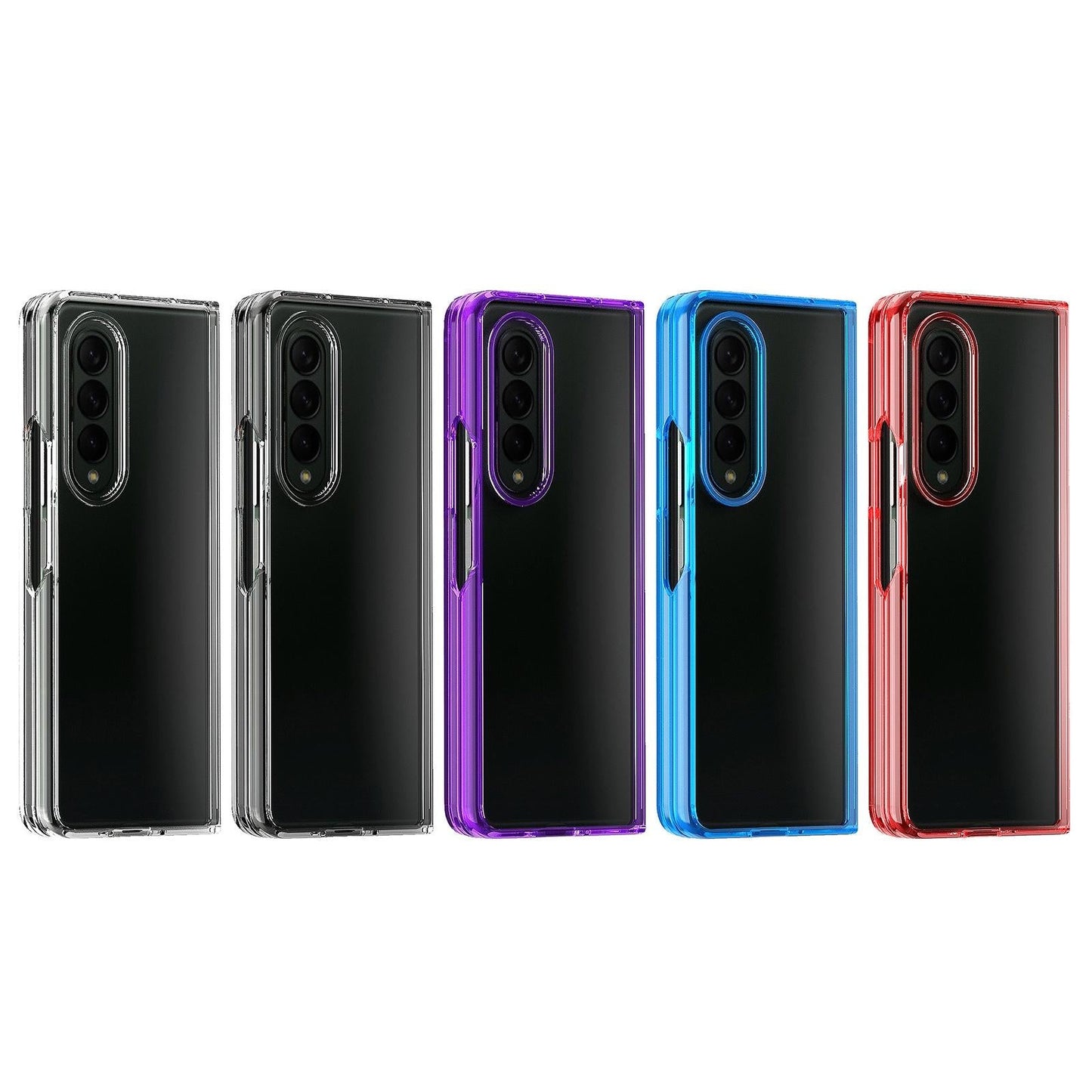 For Samsung Galaxy Z Fold4 5G Clear Acrylic Tpu Phone Case - Transparent