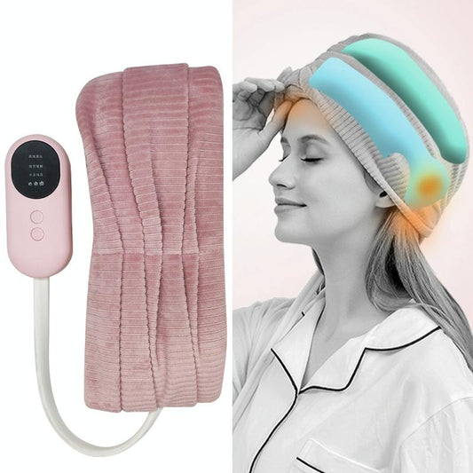 Air Wave Head Massager With Heating & Airbag Compression - Pink