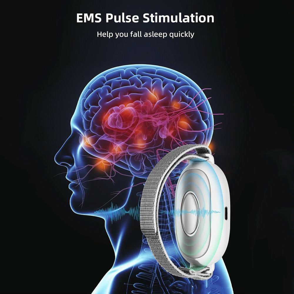 Smart Handheld Sleep Meter Ems Pulse Sleep Aid - White