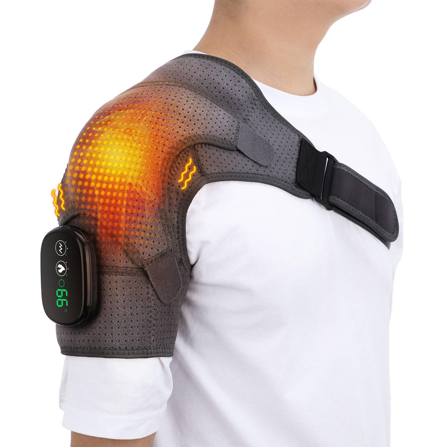 Vibration Shoulder Massager For Joint Pain Relief Gray - Gray
